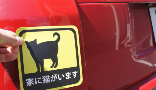 「家に猫がいます」ステッカーを購入！車に貼る以外にも使い道もあるみたいです！