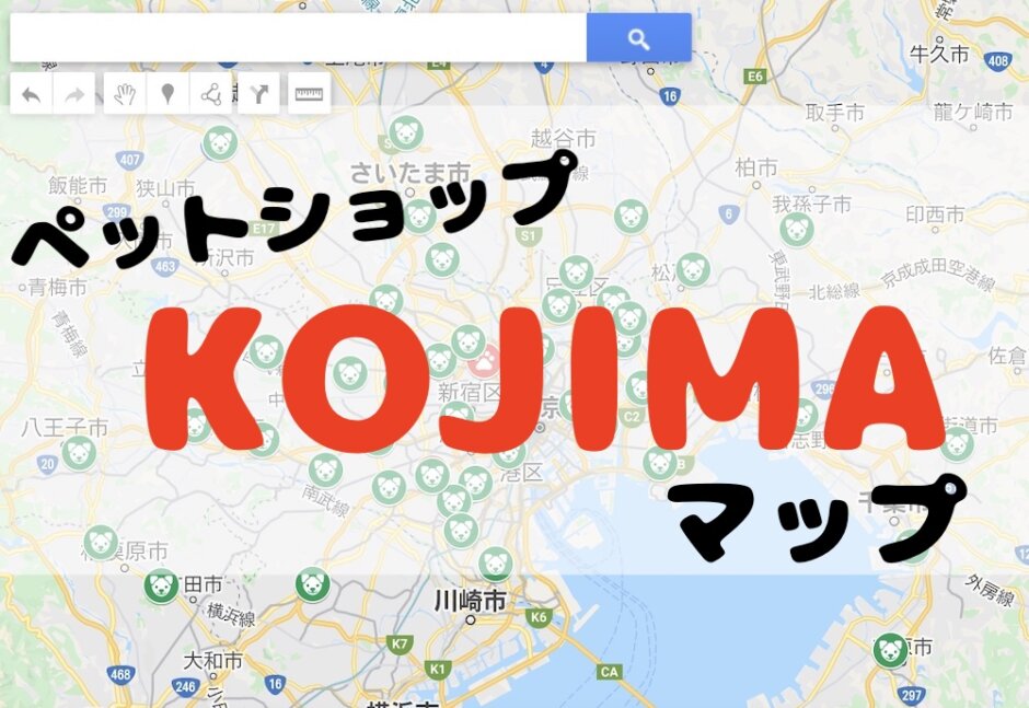 ペットショップ　コジマ　KOJIMA　地図　マップ MAP 猫　犬　ペット